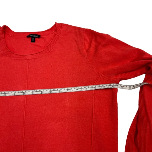 Conrad C Orange Round Neck Long Sleeve Sweater Size L - Picture 8 of 10